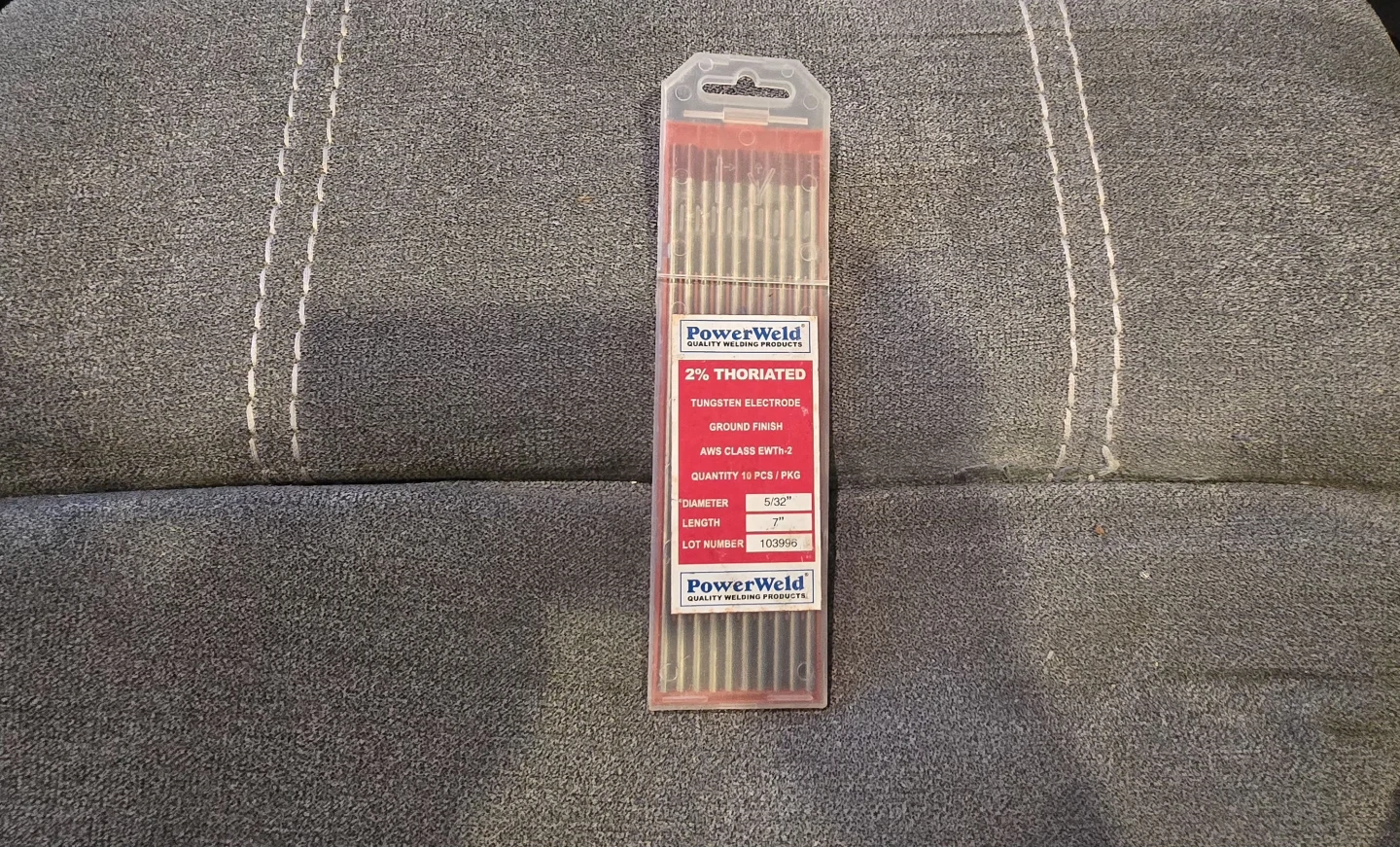 PowerWeld 2% Thoriated Tungsten Electrodes 5/32" x 7"