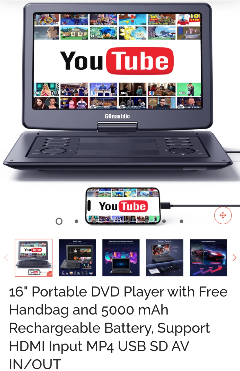 RECHARGEABLE Multi- Media Player with Remote Control - photo 2