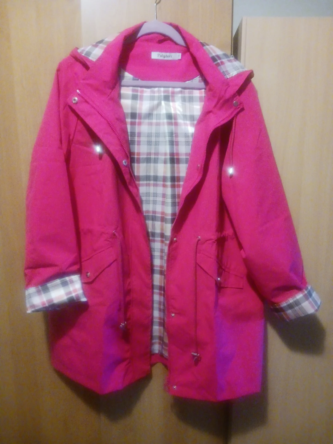 Pink Plaid Lined Jacket