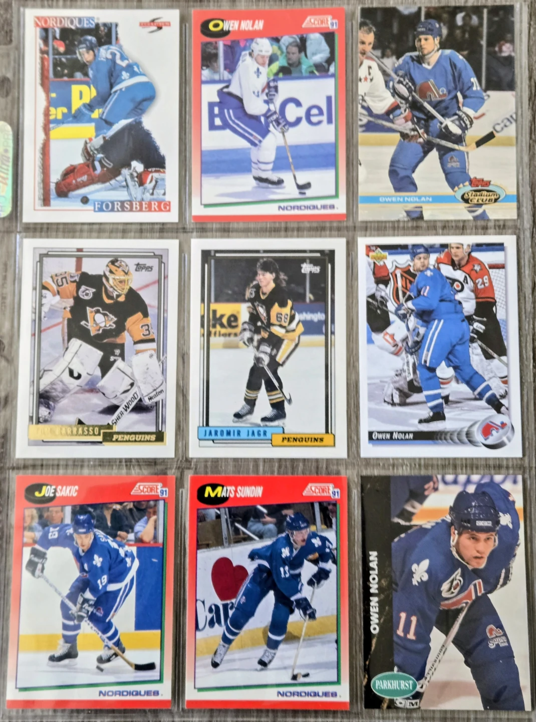 530 Vintage Card Lot, Bruins, Wings, Penguins, Nordiques - photo 2