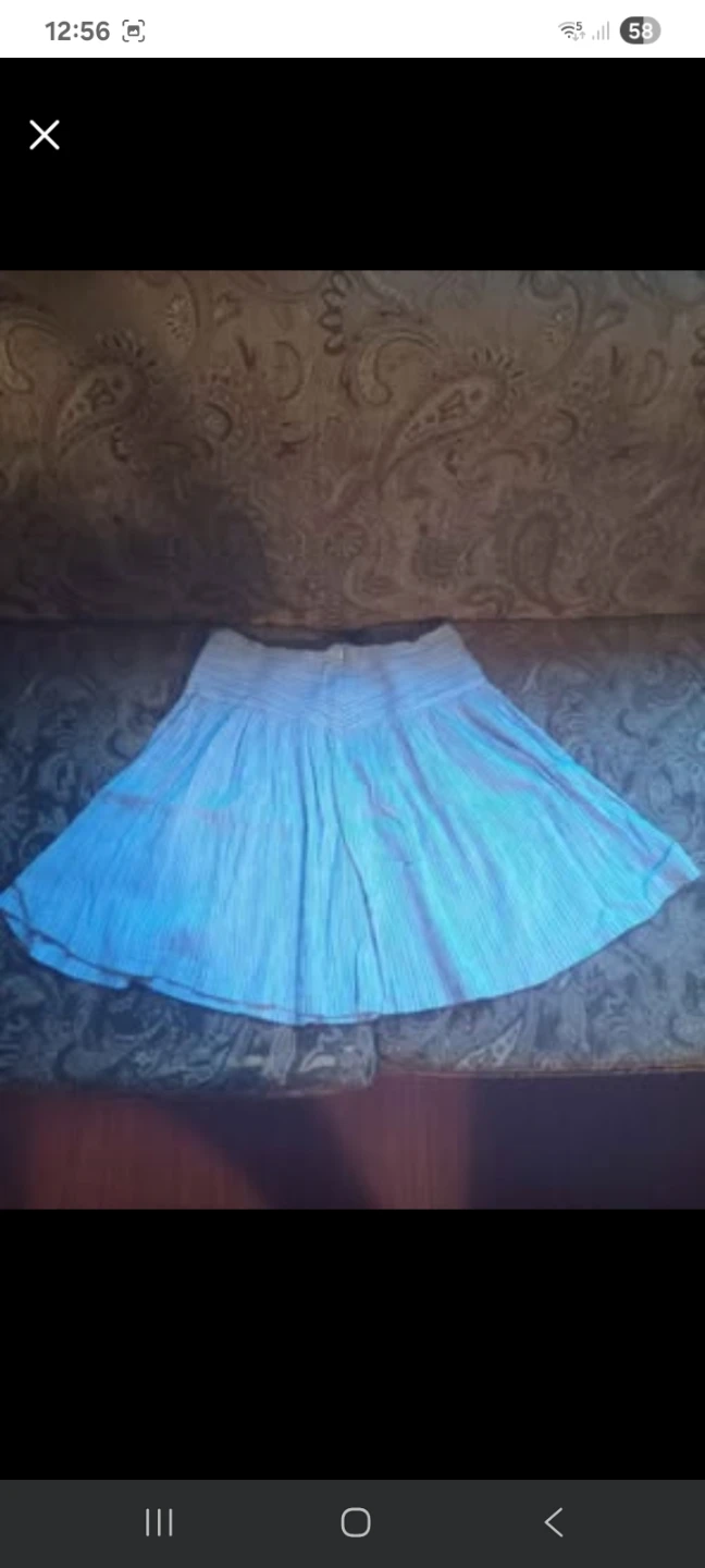 Blue Flowy Skirt