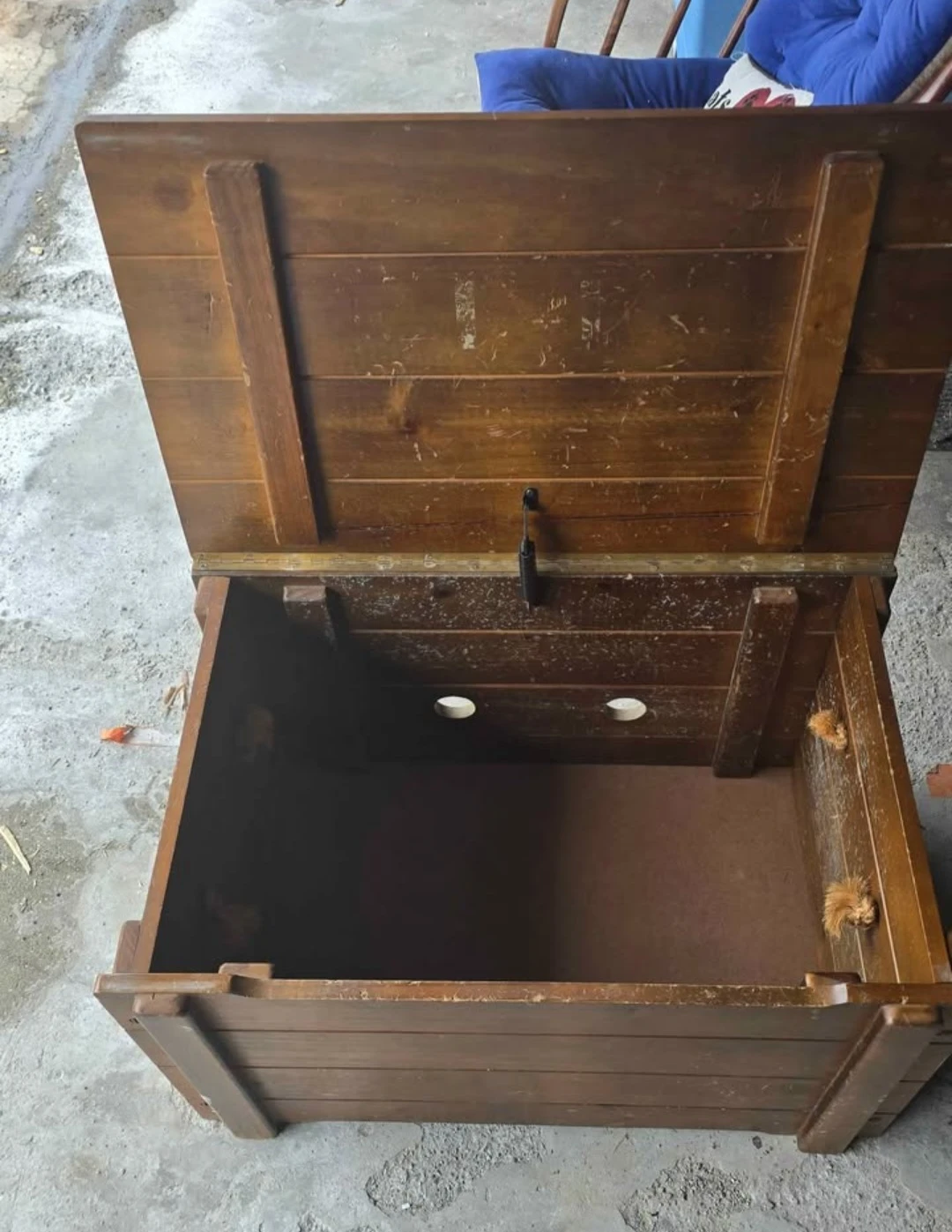 Wooden Storage Chest Trunk - photo 2