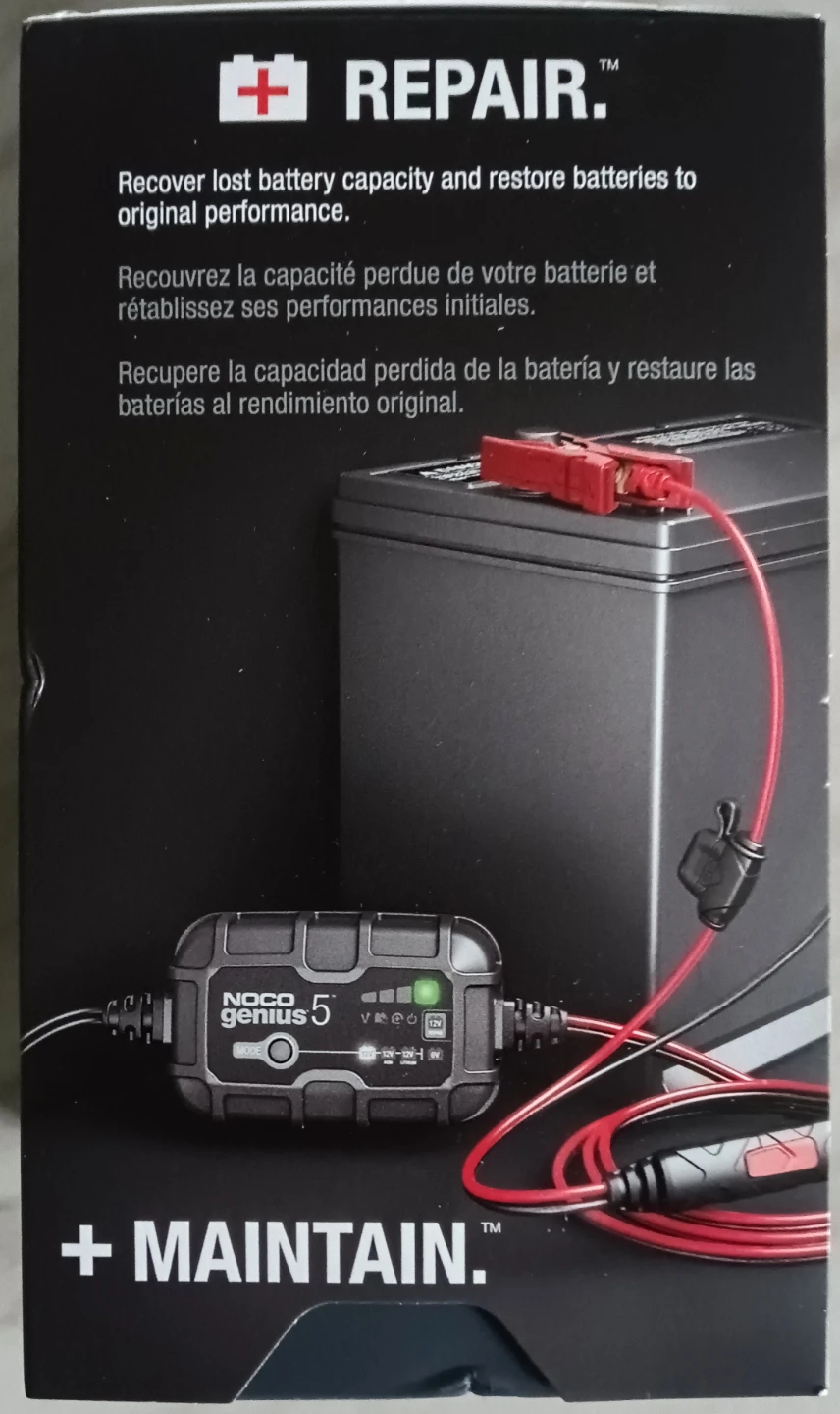 NOCO Genius 5 6V & 12V 5A Battery Charger Maintainer - photo 3