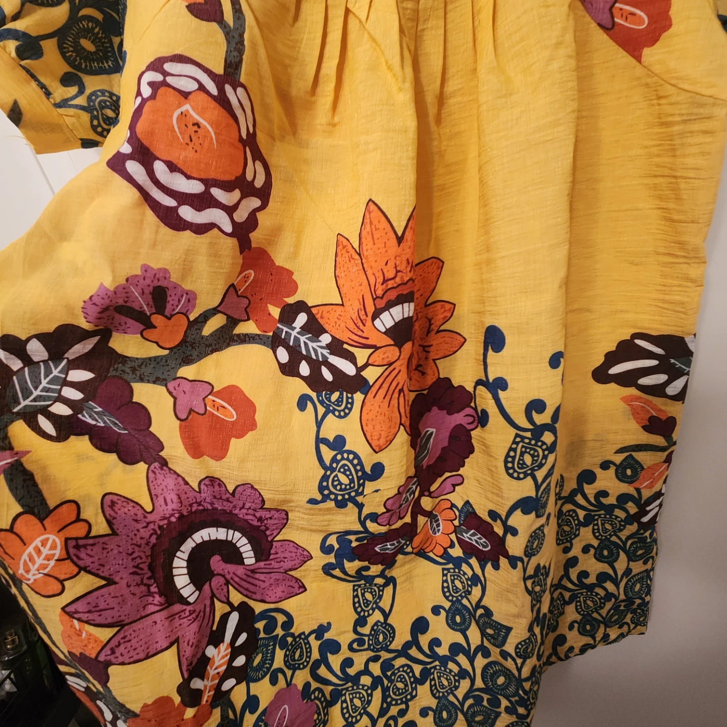 Yellow Floral Tunic Top ⚽ - photo 3