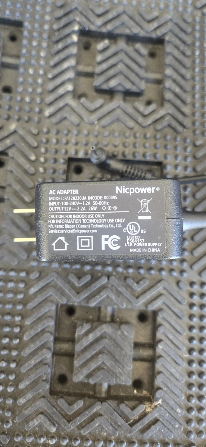 Nicpower AC Adapter 12V 2.2A 26W