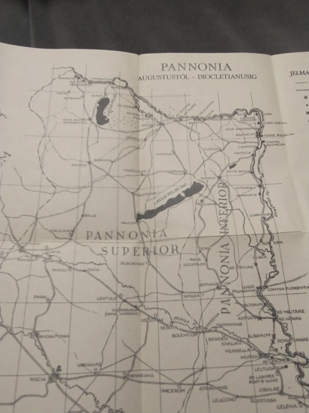 1970s Vintage Roman Pannonia Historical Map - photo 3