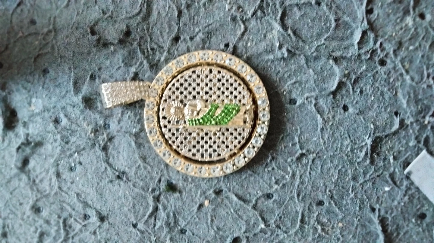 Gold & Diamond Pendant with "COLD" Design