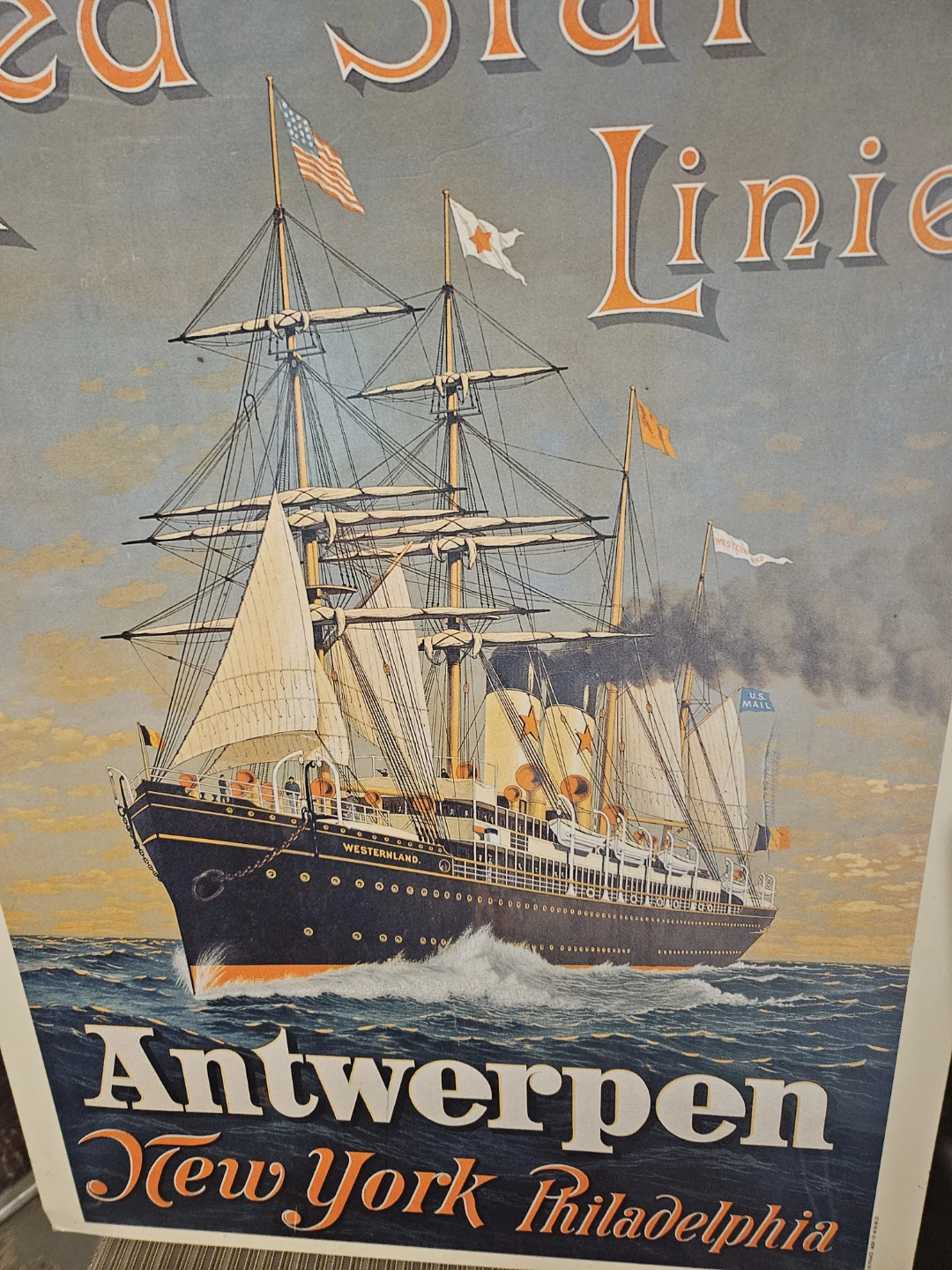 Red Star Linie Vintage Poster - photo 4