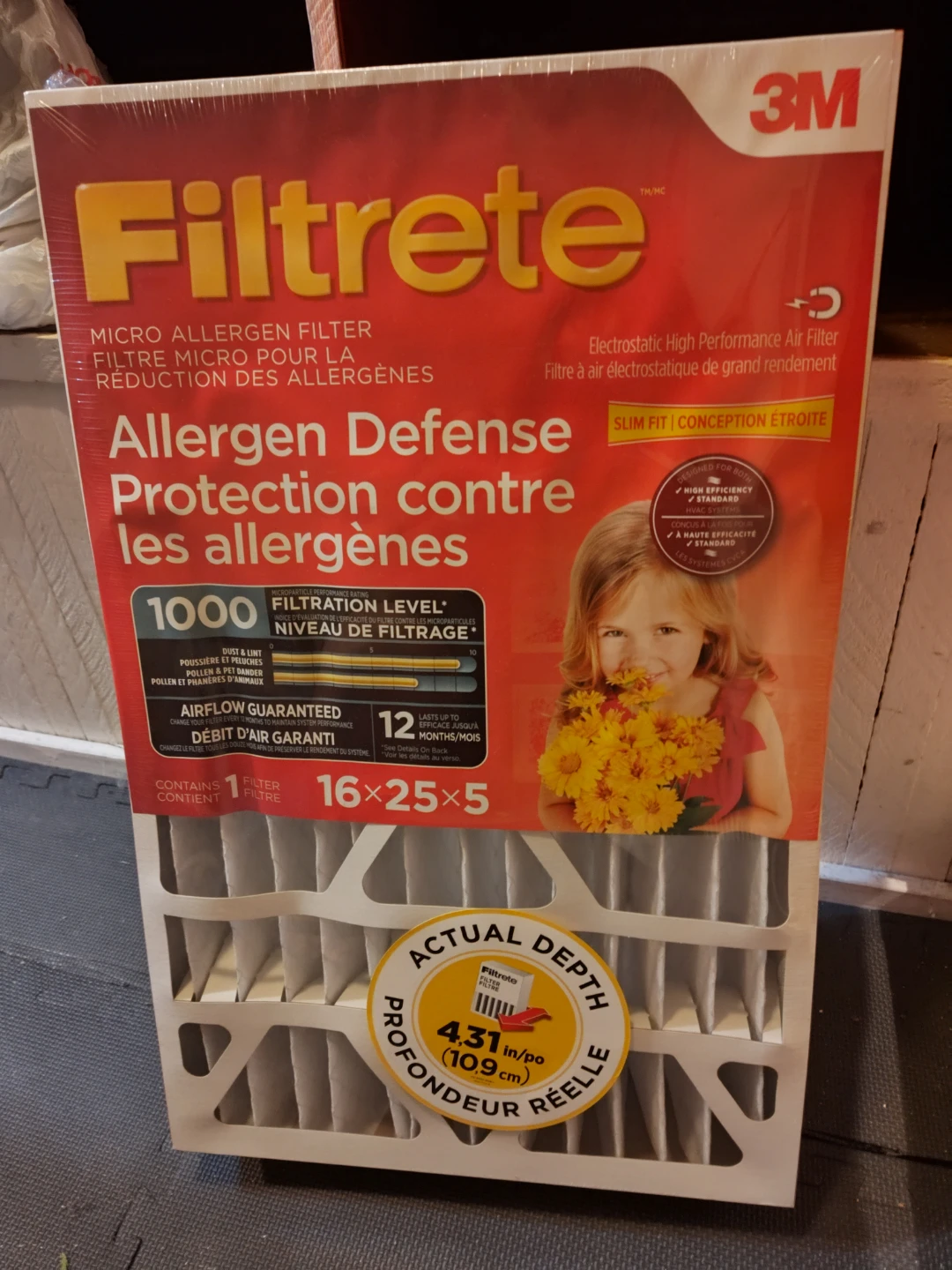 Filtrete 16x25x5 Allergen Defense Micro Air Filter