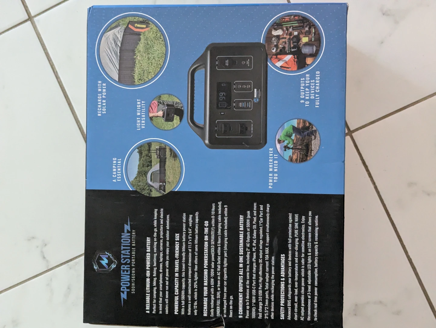 Massimo Electric Power Station 500W/560Wh Portable Battery - photo 3