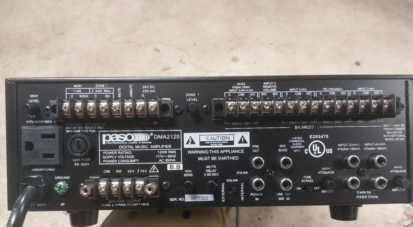 Paso DMA2120 Digital Music Amplifier Used - photo 2