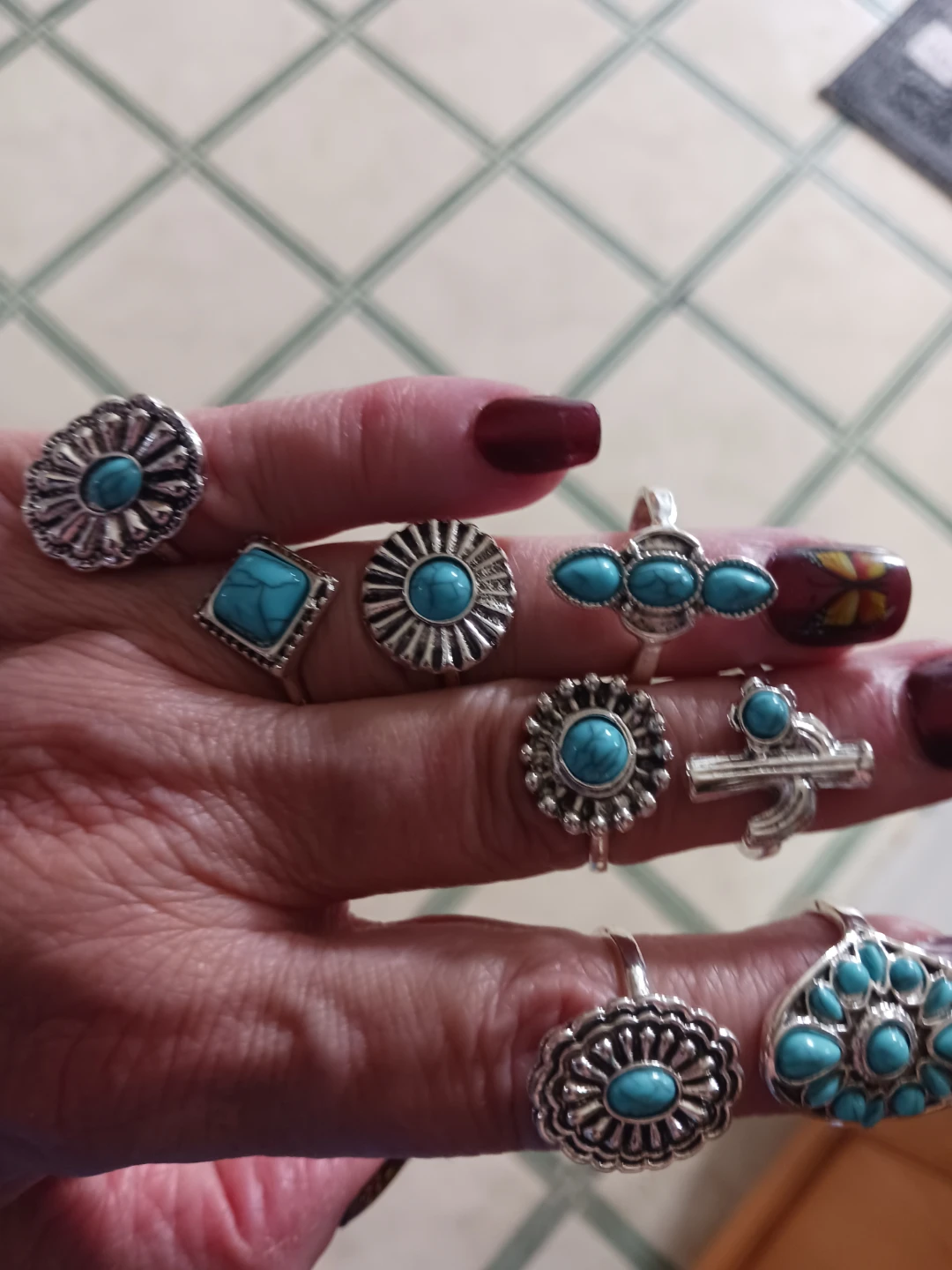 Boho Turquoise Ring Set - photo 4