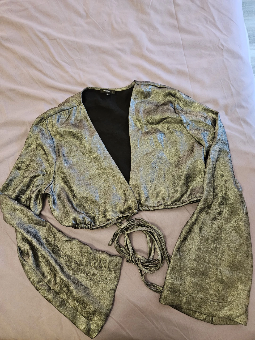 Dynamite  Pewter Silver  Crop top
