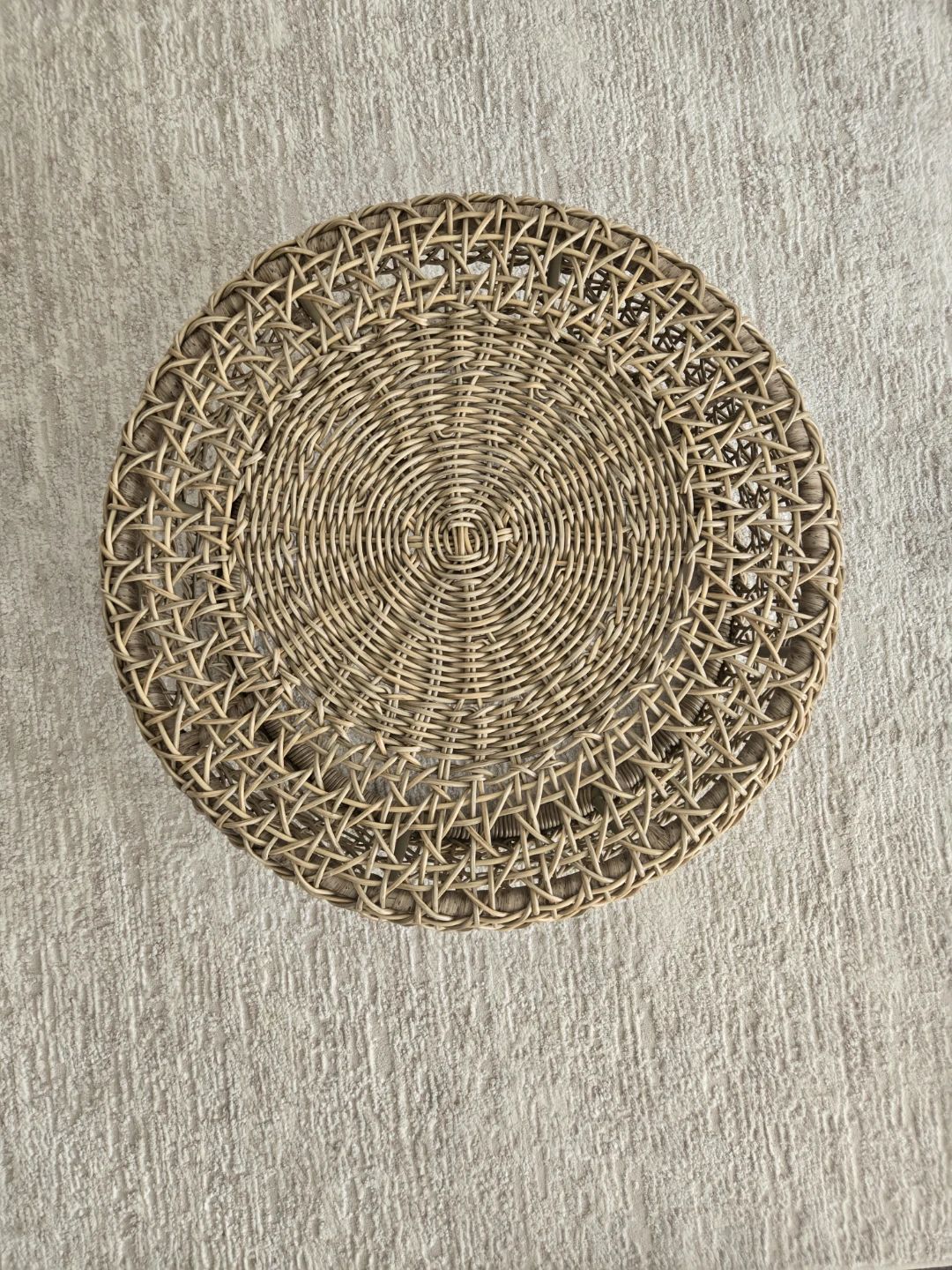 Boho-Chic Wicker Drum Coffee Table - photo 2