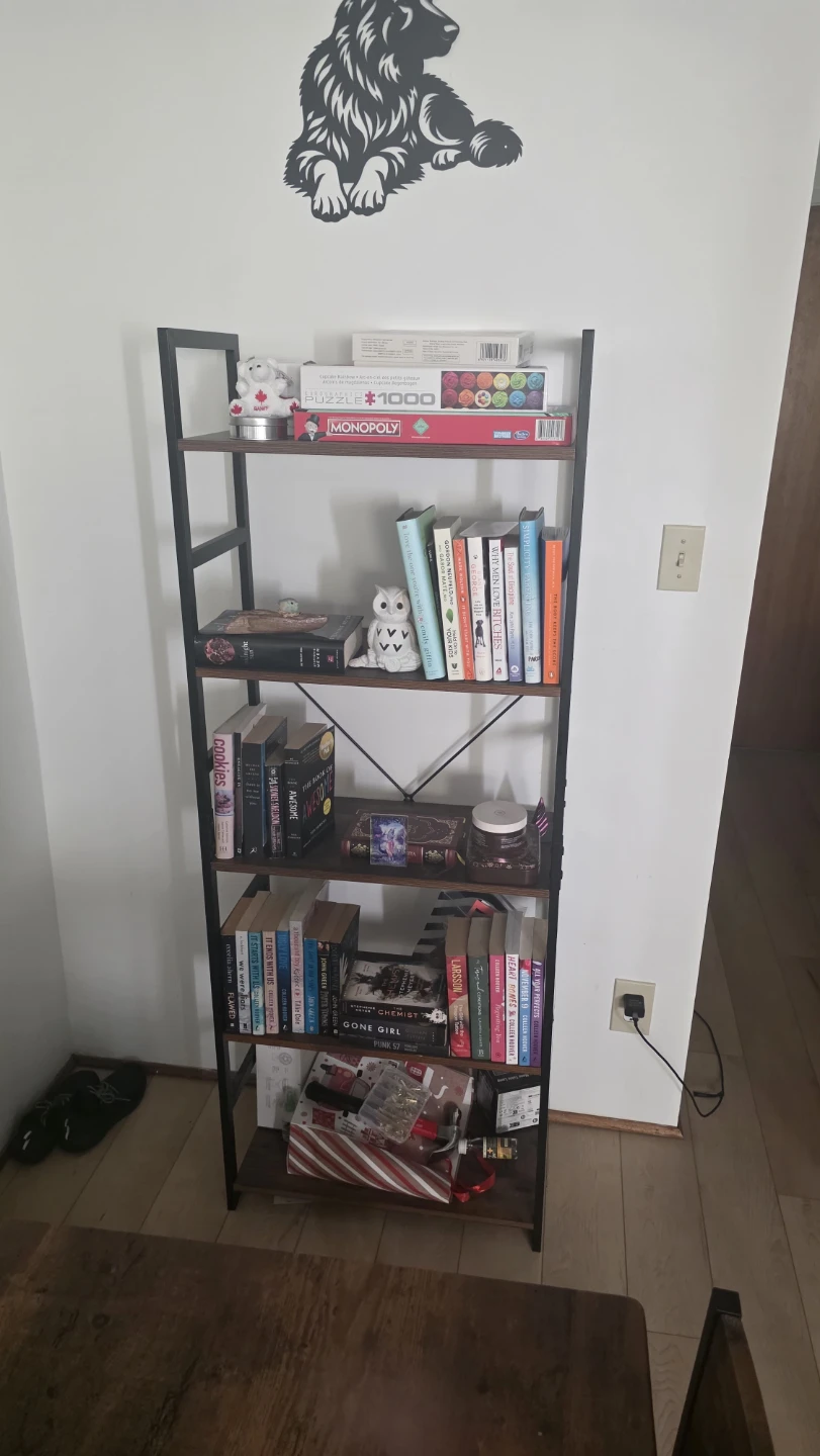 Industrial Style 5-Shelf Bookshelf - photo 2
