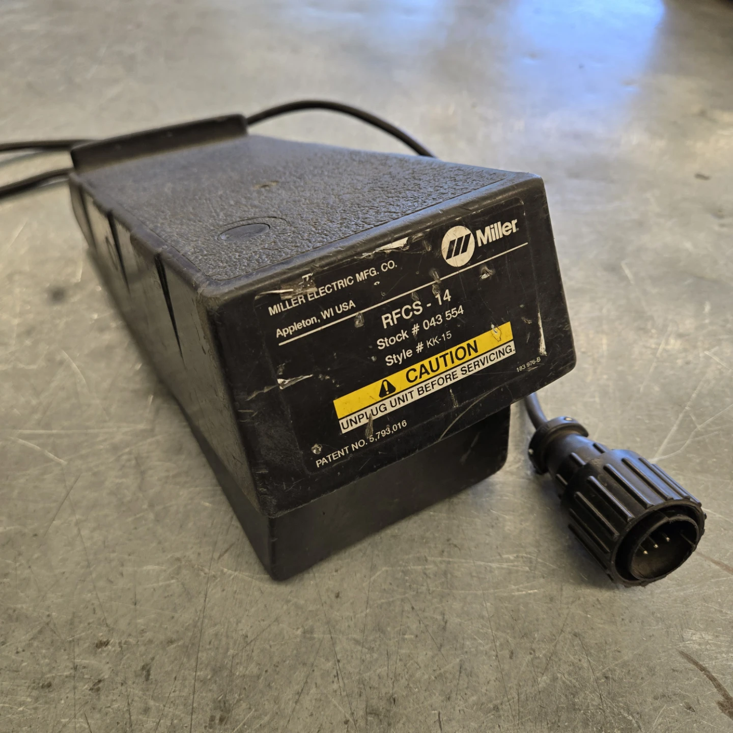 Miller RFCS-14 183-976-B TIG Welding Foot Pedal