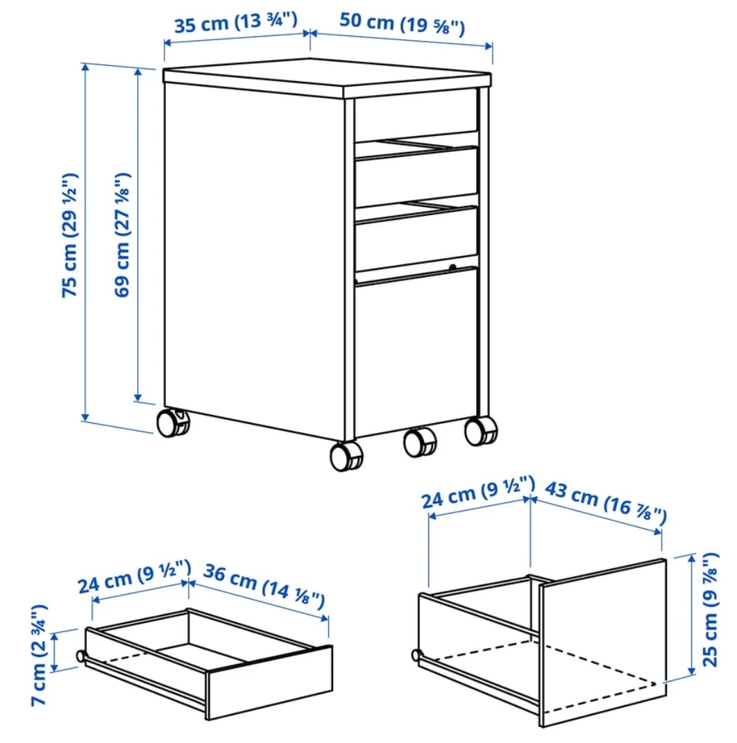 IKEA MICKE White Desk & Drawer - photo 5