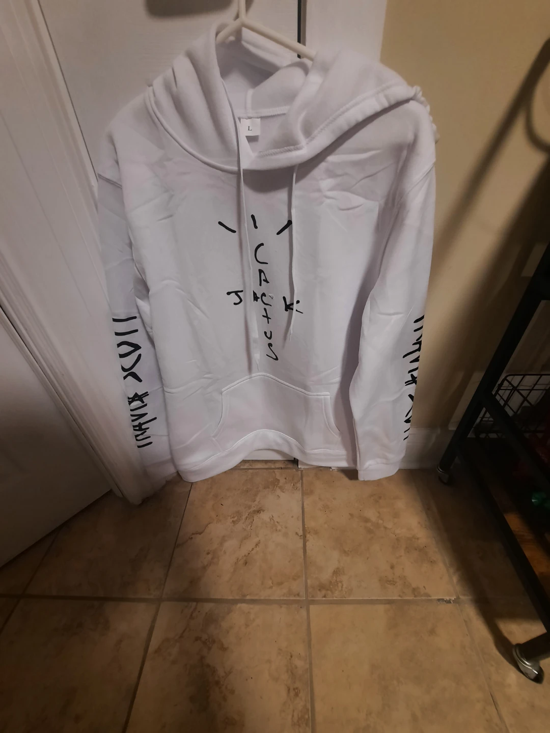 White Travis Scott "JACKBOYS" Hoodie Size L