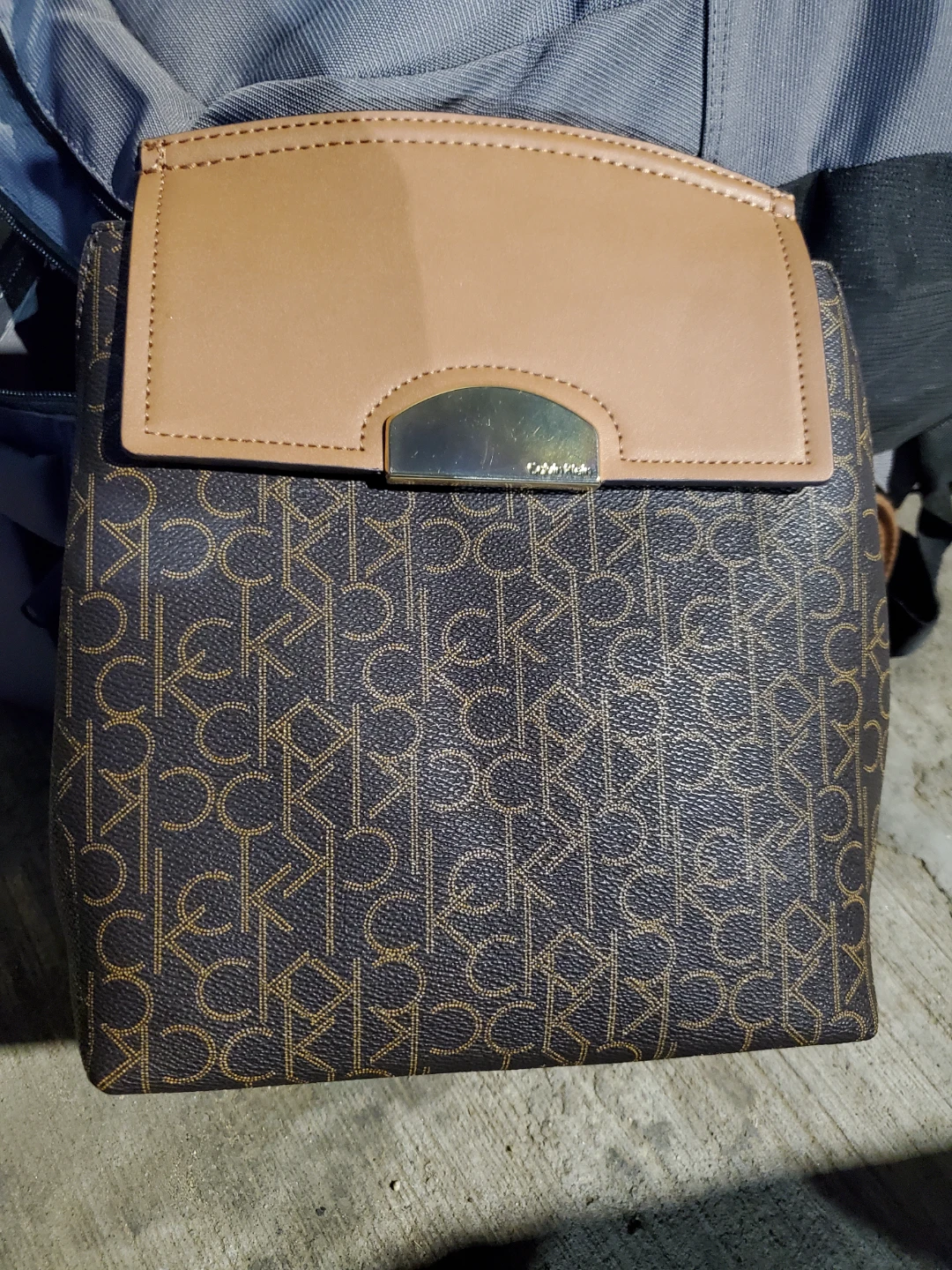 Calvin Klein Monogram Mini Backpack – Excellent Condition