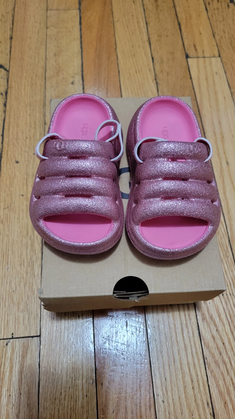 Pink UGG Glitter Sandals Toddler Size 6