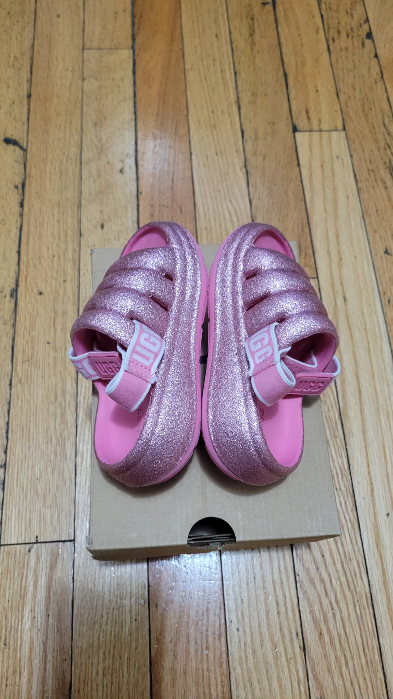 Pink UGG Glitter Sandals Toddler Size 6 - photo 3