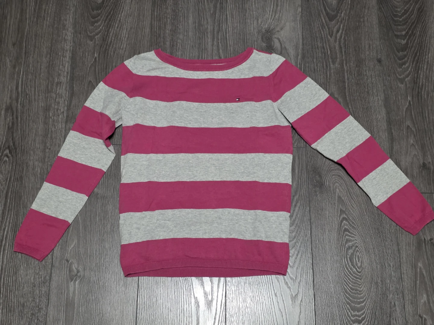Tommy Hilfiger Striped Sweater - Pink & Grey