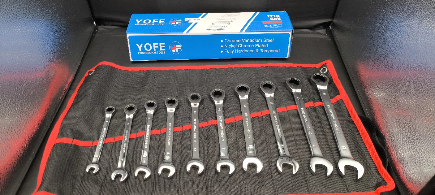 Yofe Professional Tools Chrome Vanadium Wrench Set
