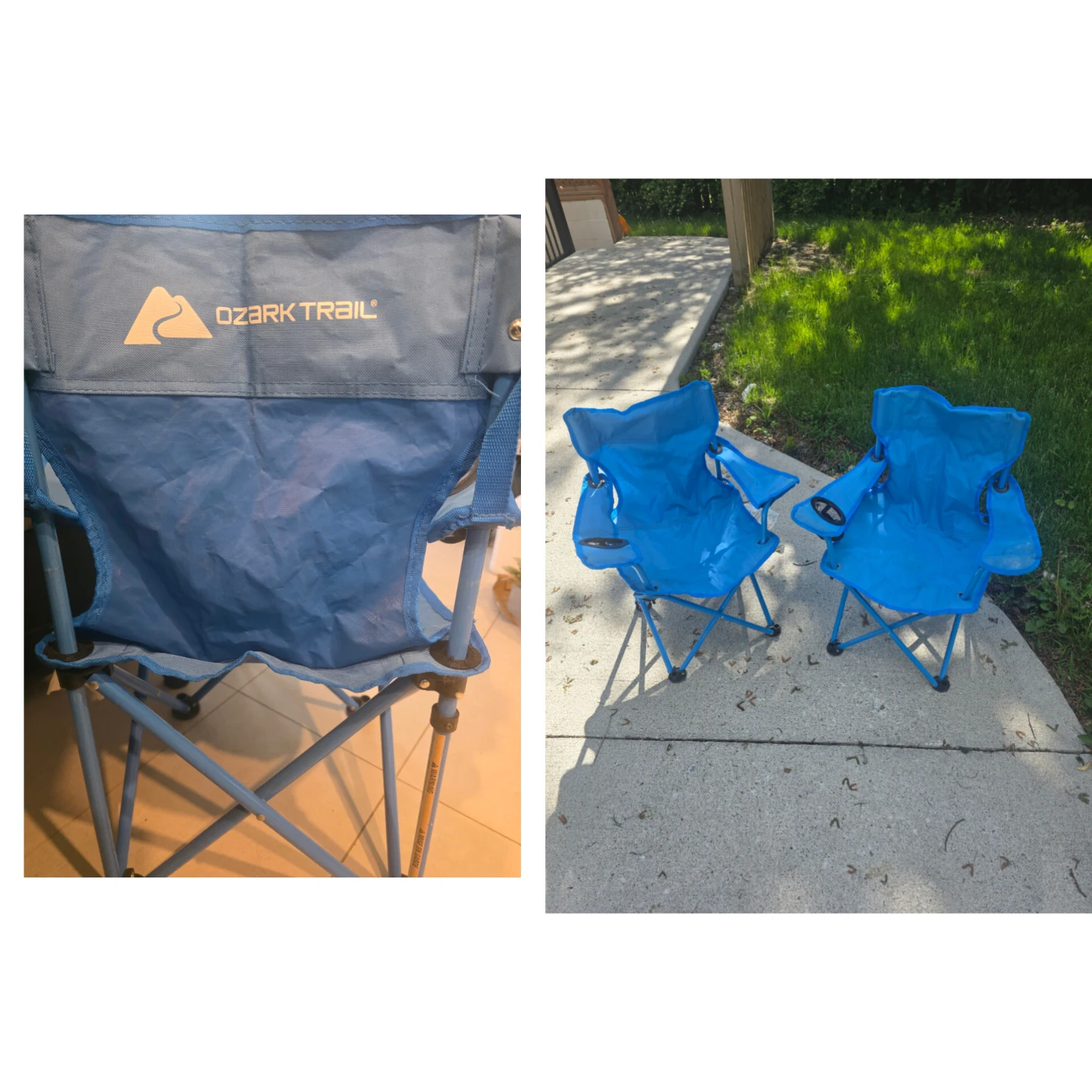 Ozark Trail Kids Blue Camping Chairs (Set of 2)