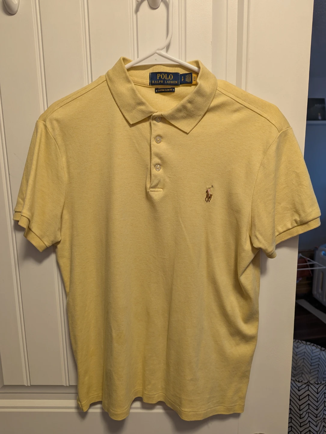 Polo Ralph Lauren Custom Slim Fit Yellow Polo Shirt