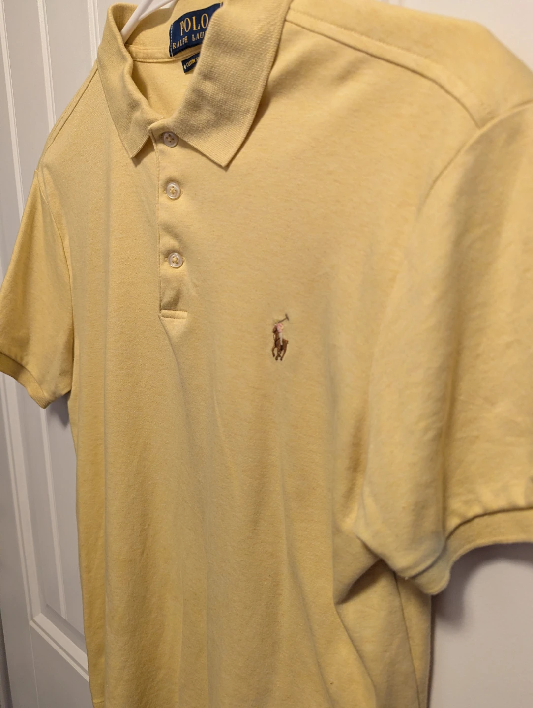 Polo Ralph Lauren Custom Slim Fit Yellow Polo Shirt - photo 4