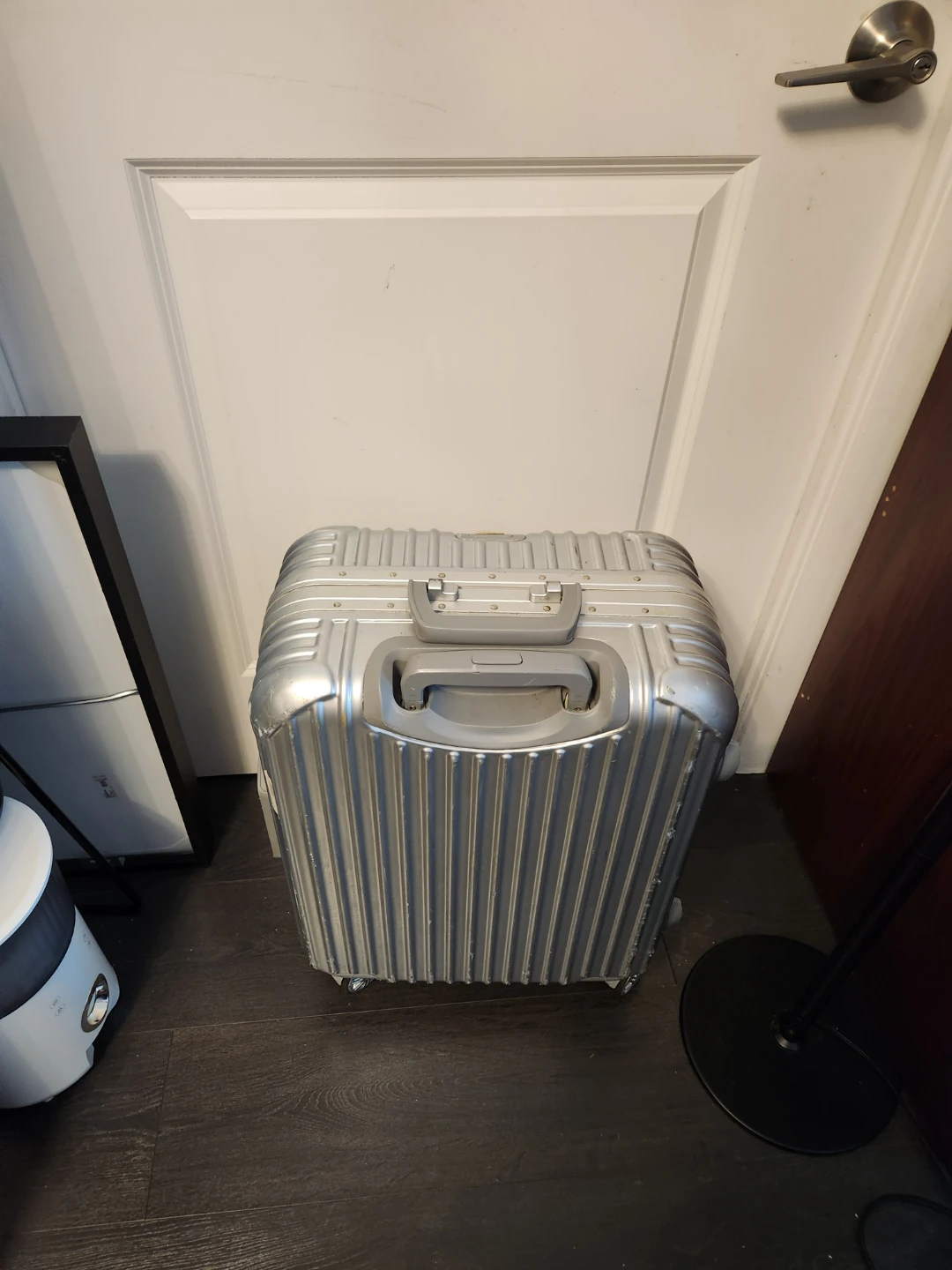 Silver Aluminium Carry-On Suitcase