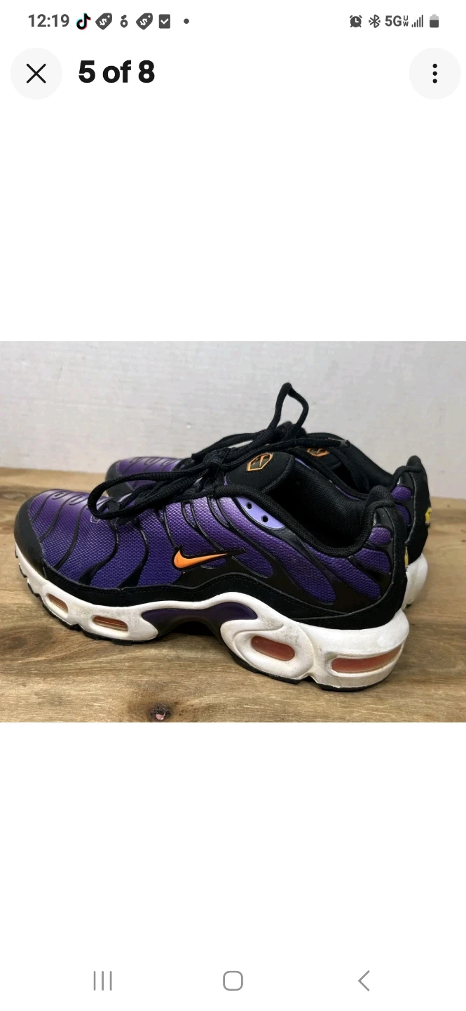 Nike Air Max Plus TN SE Youth Shoes Purple Orange CD0609-024 - photo 2