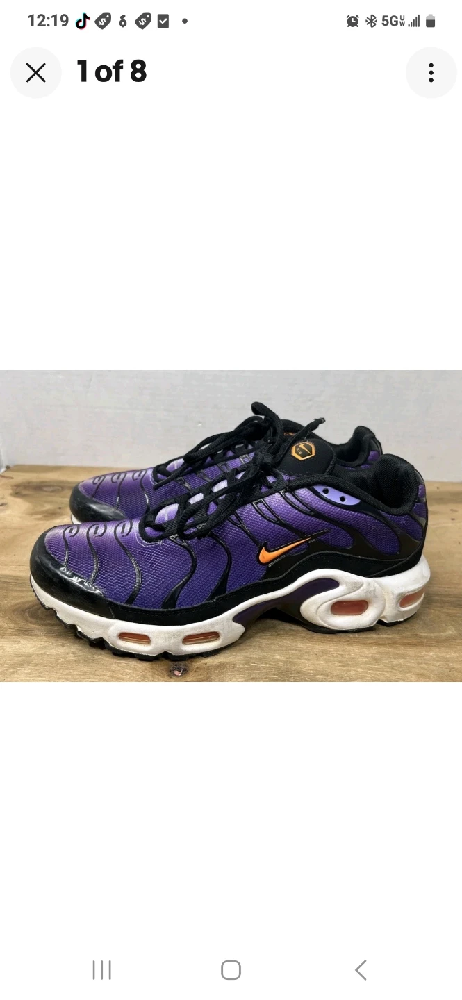 Nike Air Max Plus TN SE Youth Shoes Purple Orange CD0609-024 - photo 4