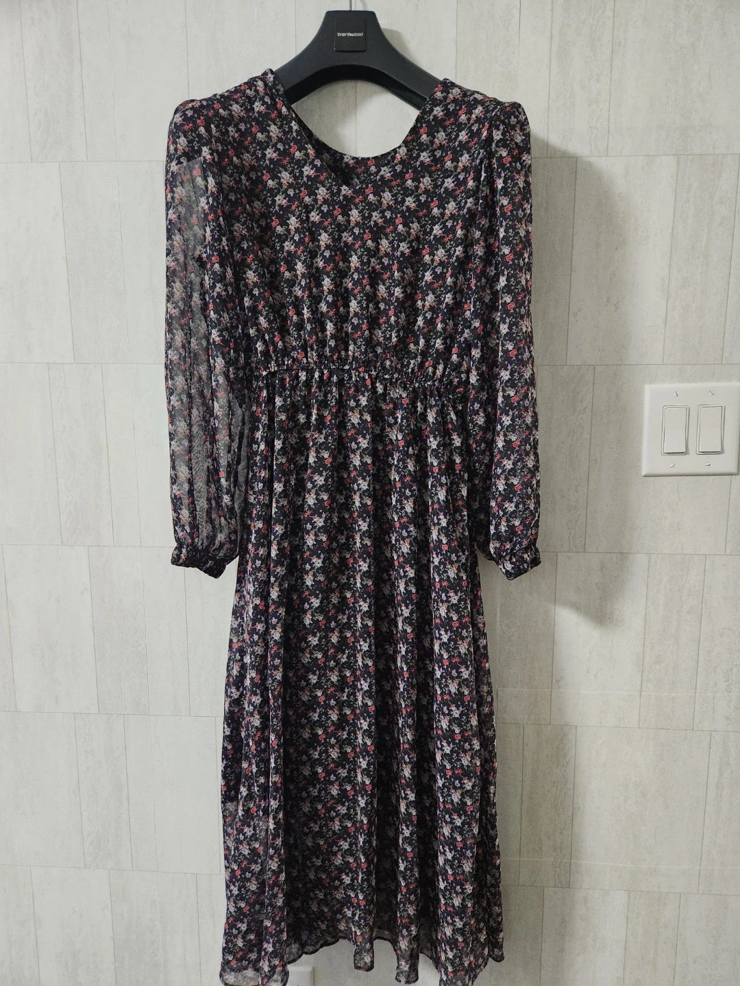 Floral Print Long Sleeve Dress - photo 2
