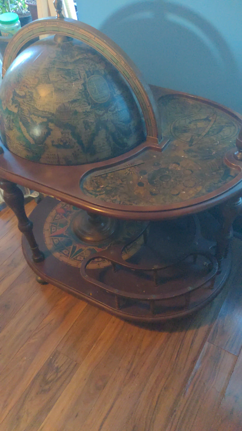 Vintage Globe Bar Cart