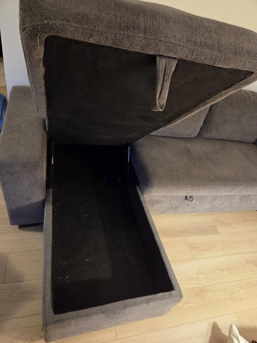 Dark Grey Sectional Sofa with Storage - photo 4