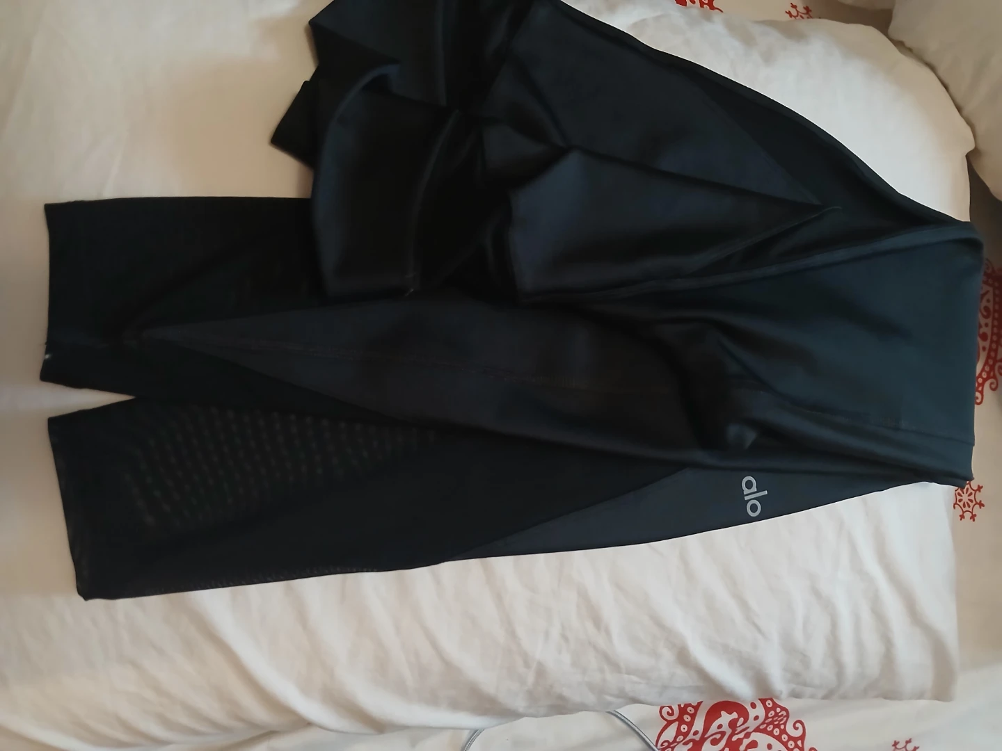 Alo Black Mesh Leggings XS