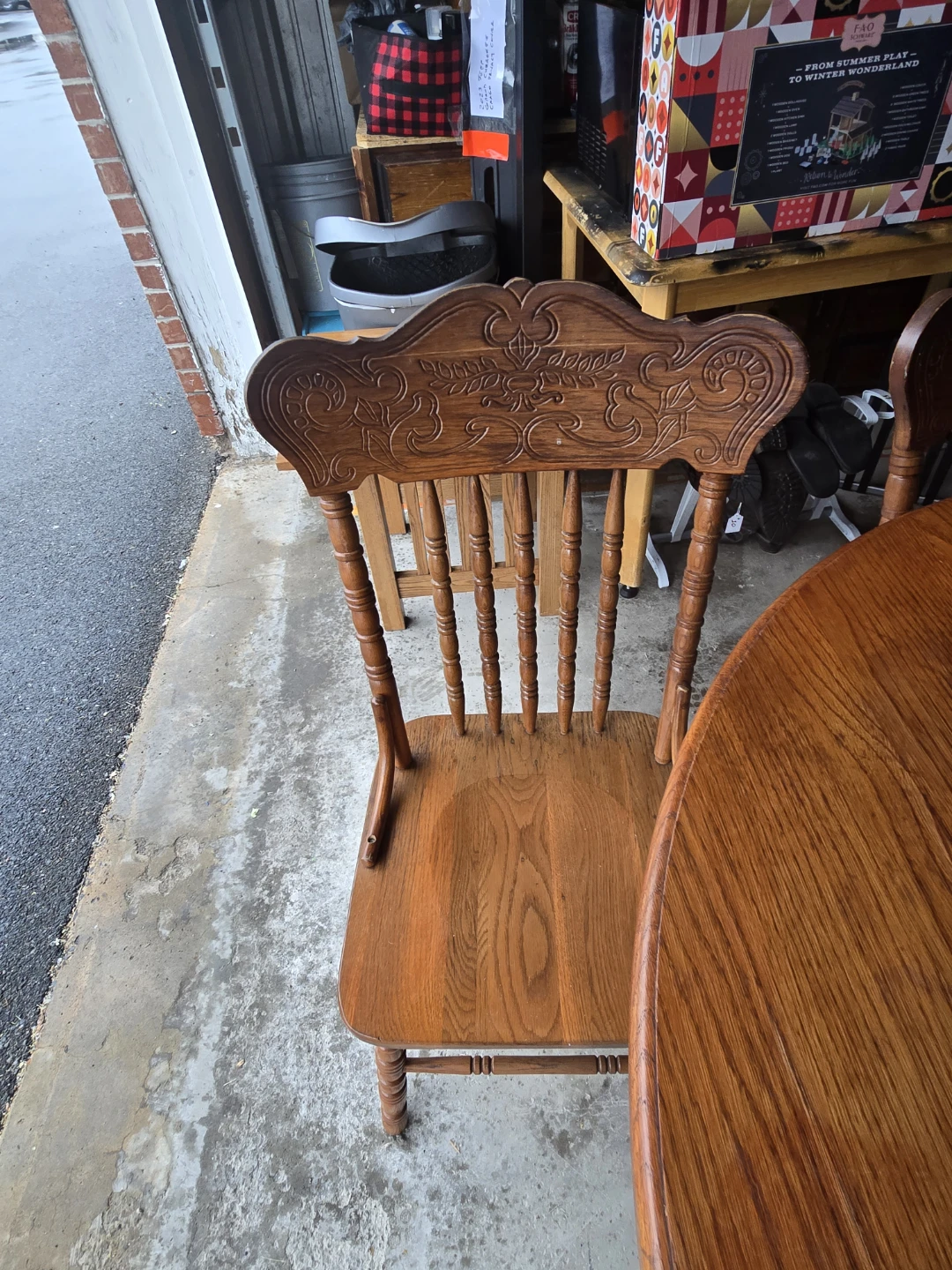 Oak Dining Table with 6 Chairs - photo 3
