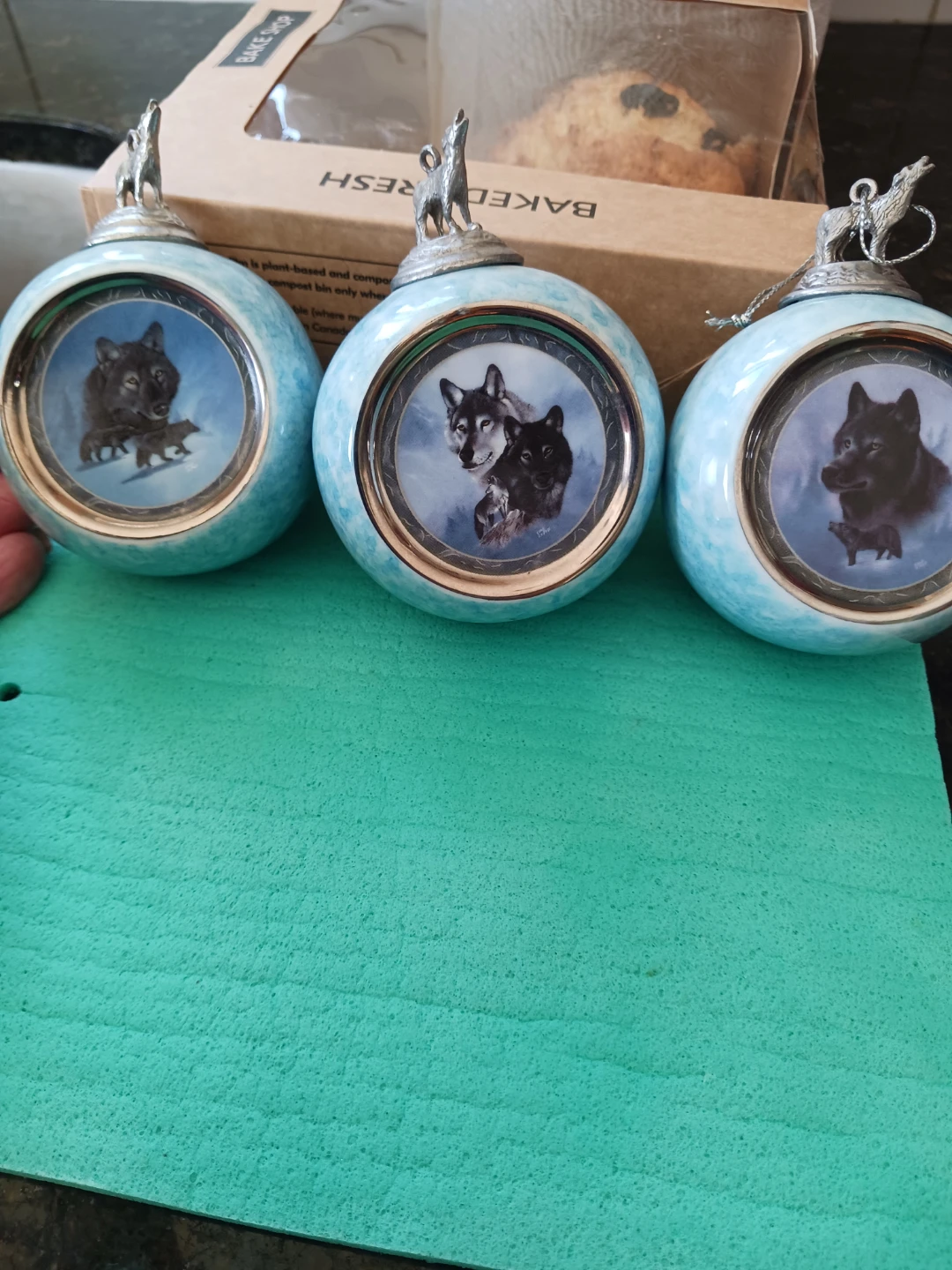 Ebony Chief Wolf Ornament