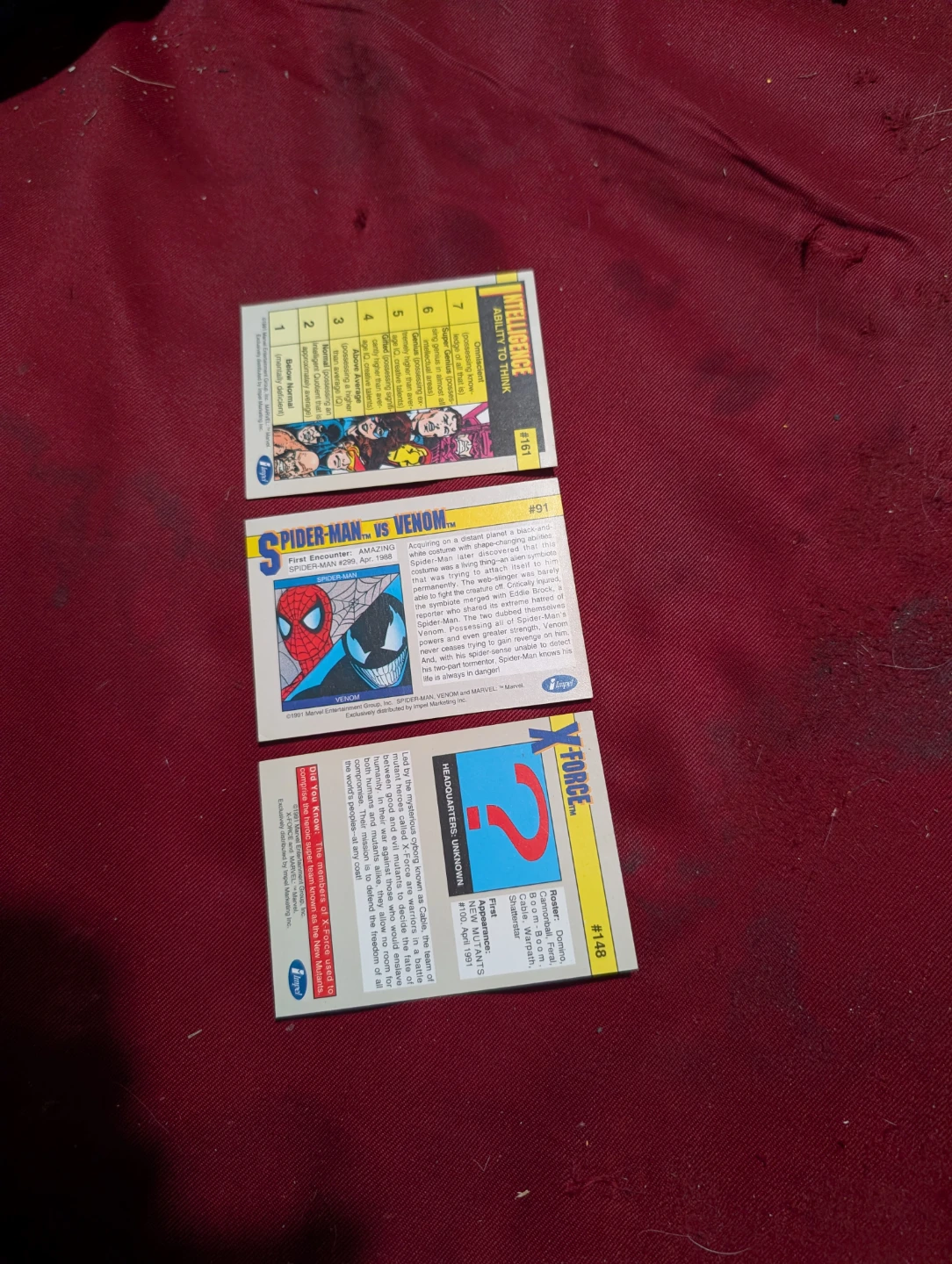 1991 Marvel Spider-Man, Gambit, Wolverine Trading Cards - photo 3