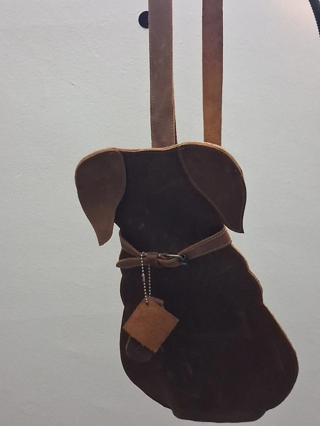 Dog Shaped Suede Bag