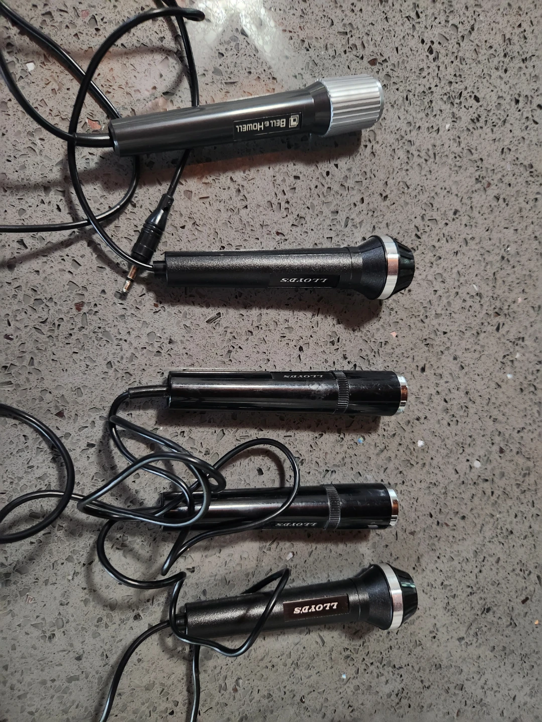 Lot of 5 Microphones - Bell & Howell, Lloyds
