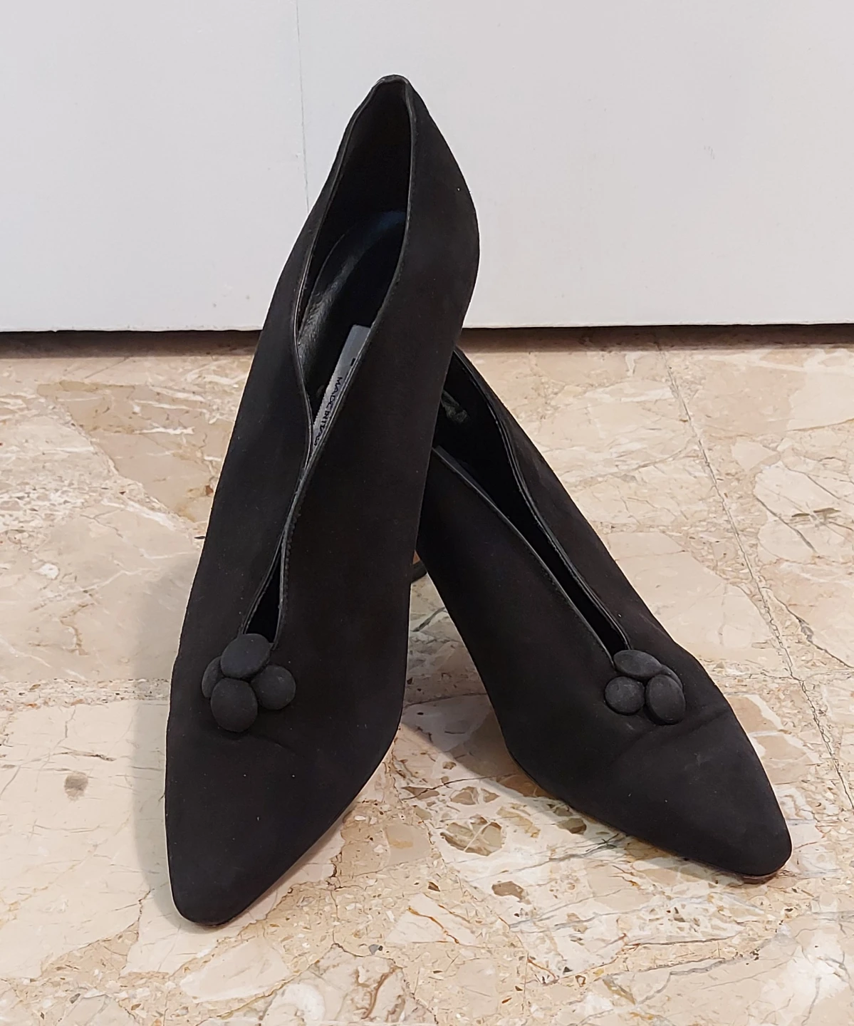 Nickels Black Suede Heels size 37