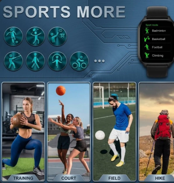 Smartwatch with 2.01" Touch Screen and Calling Features - photo 4