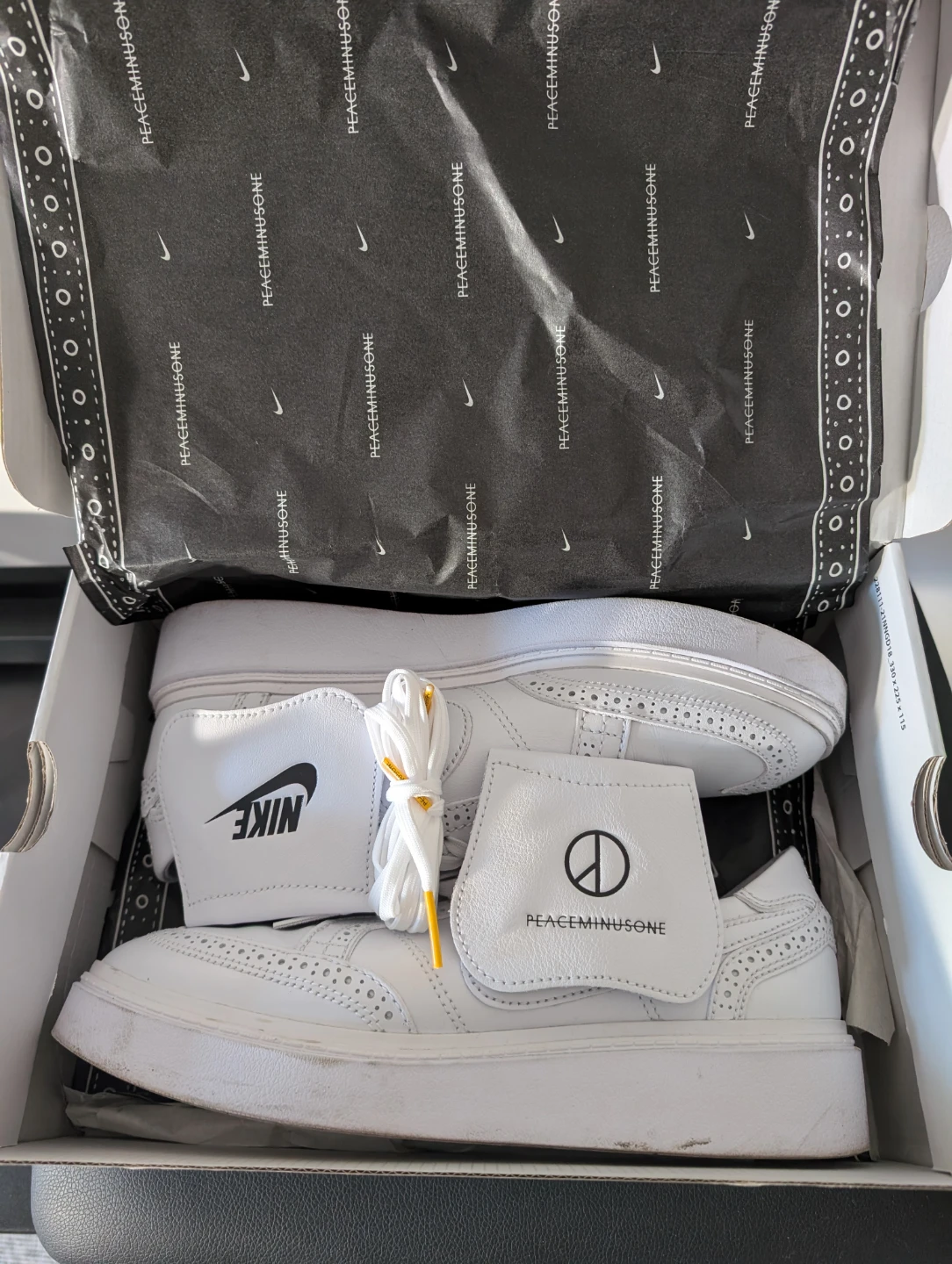Nike x PEACEMINUSONE Kwondo 1 White Sneakers