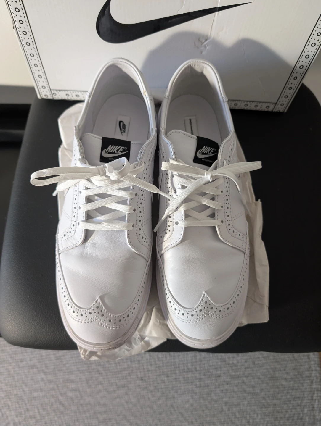 Nike x PEACEMINUSONE Kwondo 1 White Sneakers - photo 5