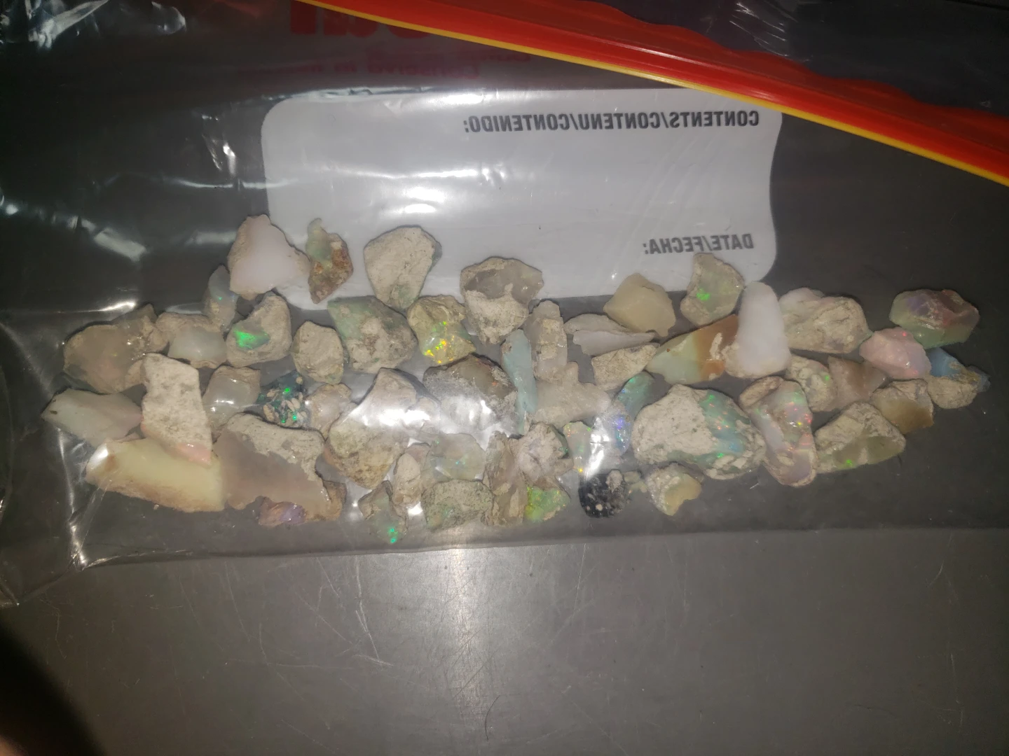 Over 250cts ethiopian  fire opal rough trades.
