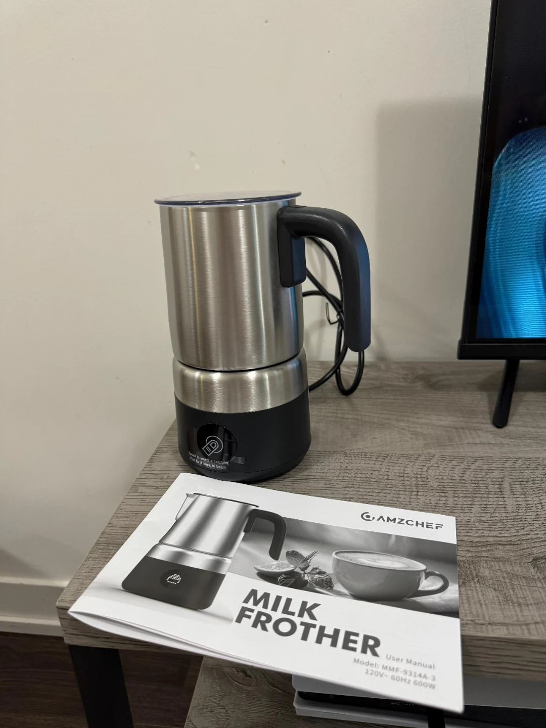 AMZCHEF Milk Frother 8-in-1 Electric 17oz - photo 4