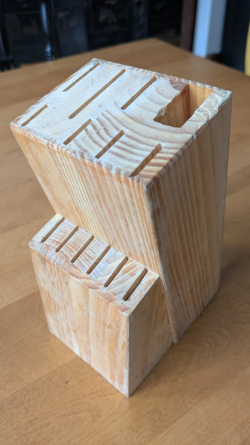 Wooden Knife Block Holder