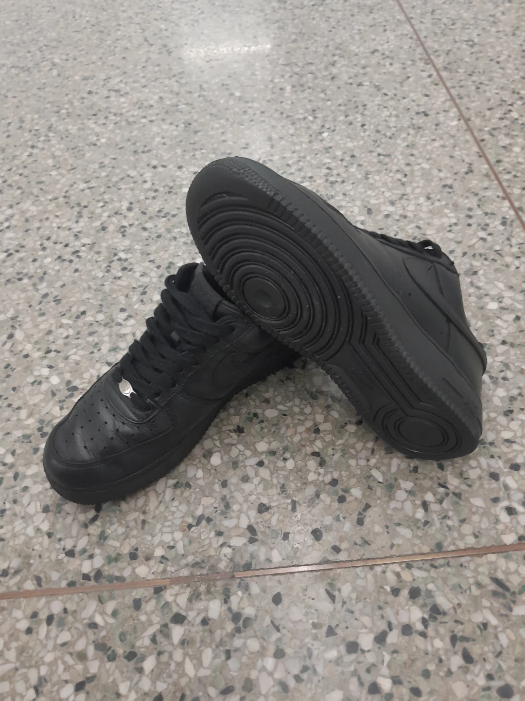 Nike Air Force 1 Low All Black Sneakers Size 8.5 - photo 2